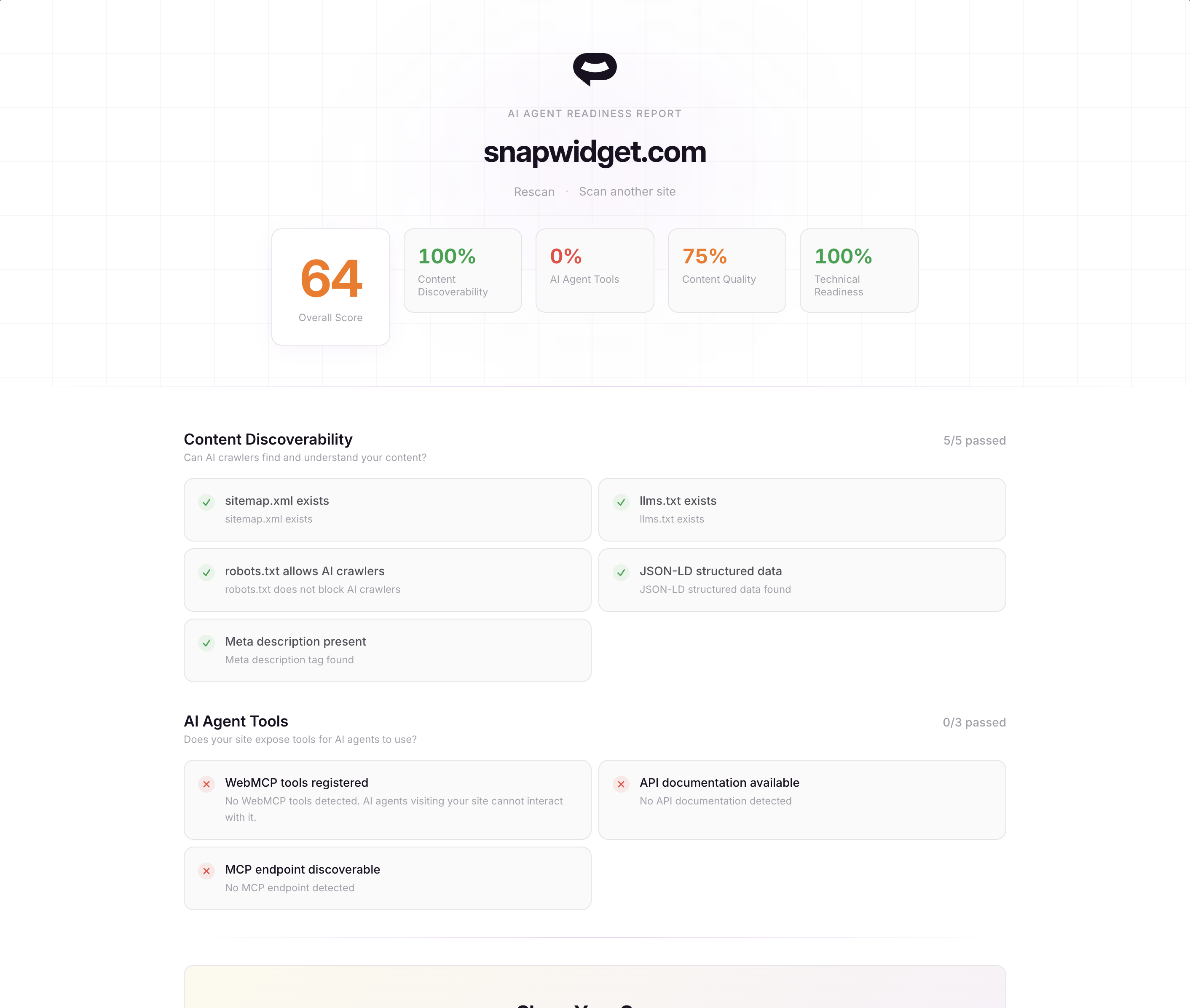 AI Agent Readiness Scanner gallery image