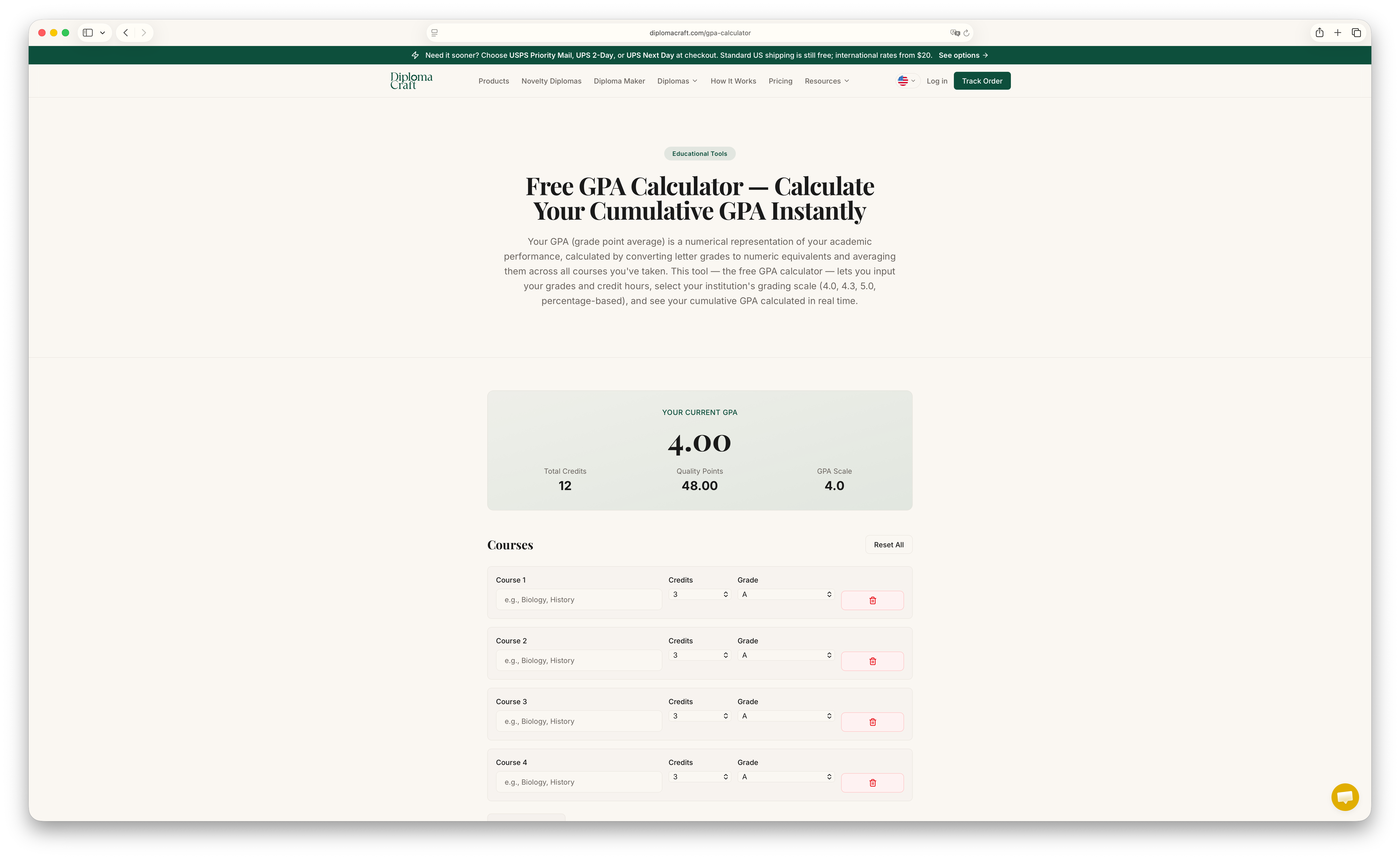 DiplomaCraft GPA Calculator gallery image