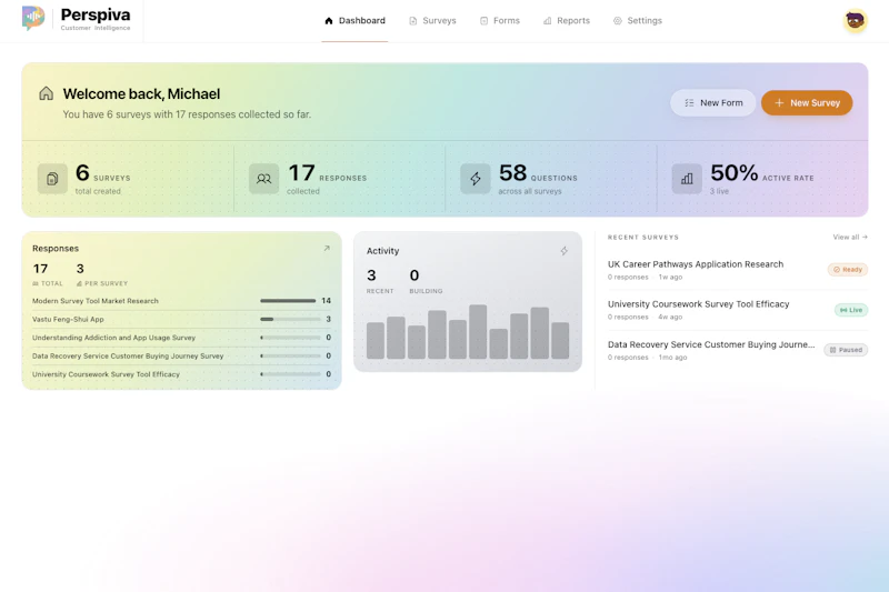 Perspiva; surveys reimagined screenshot 3