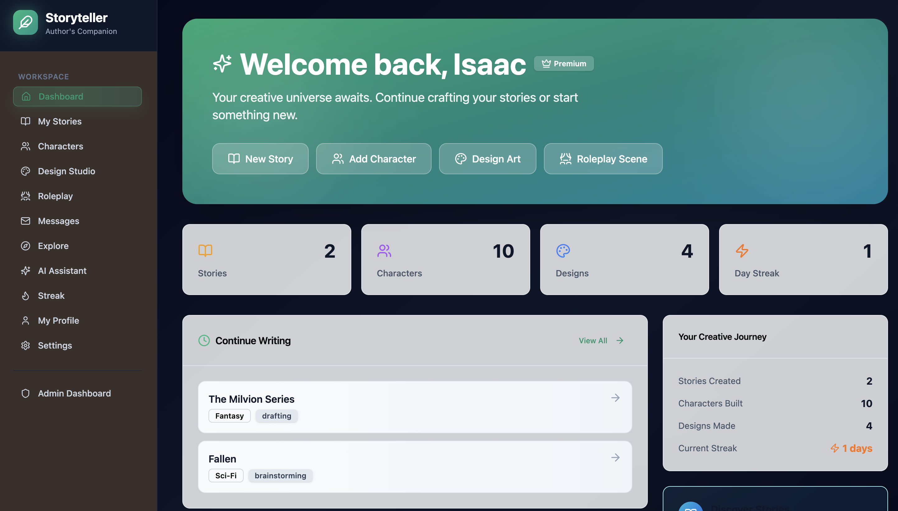Story Weaver - Screenshot 3 showing product features and functionality