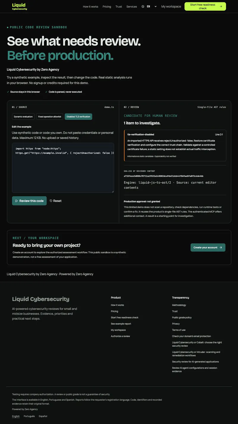 Liquid Cybersecurity by Zero Agency screenshot 4