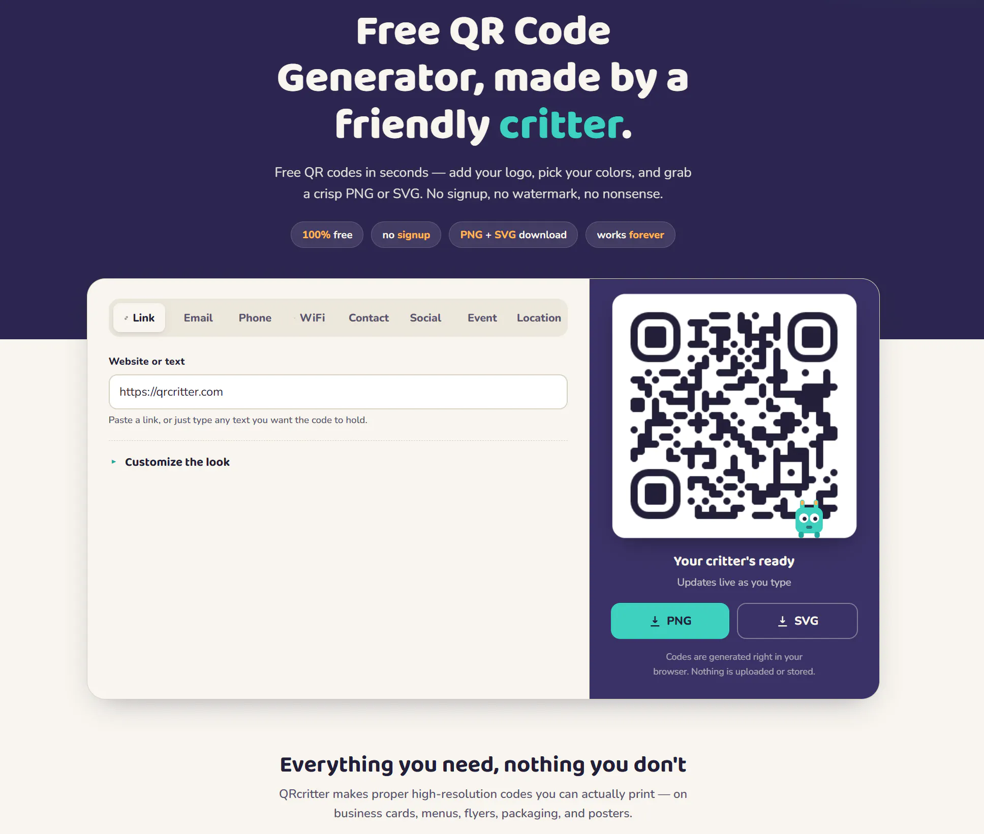 QRcritter gallery image