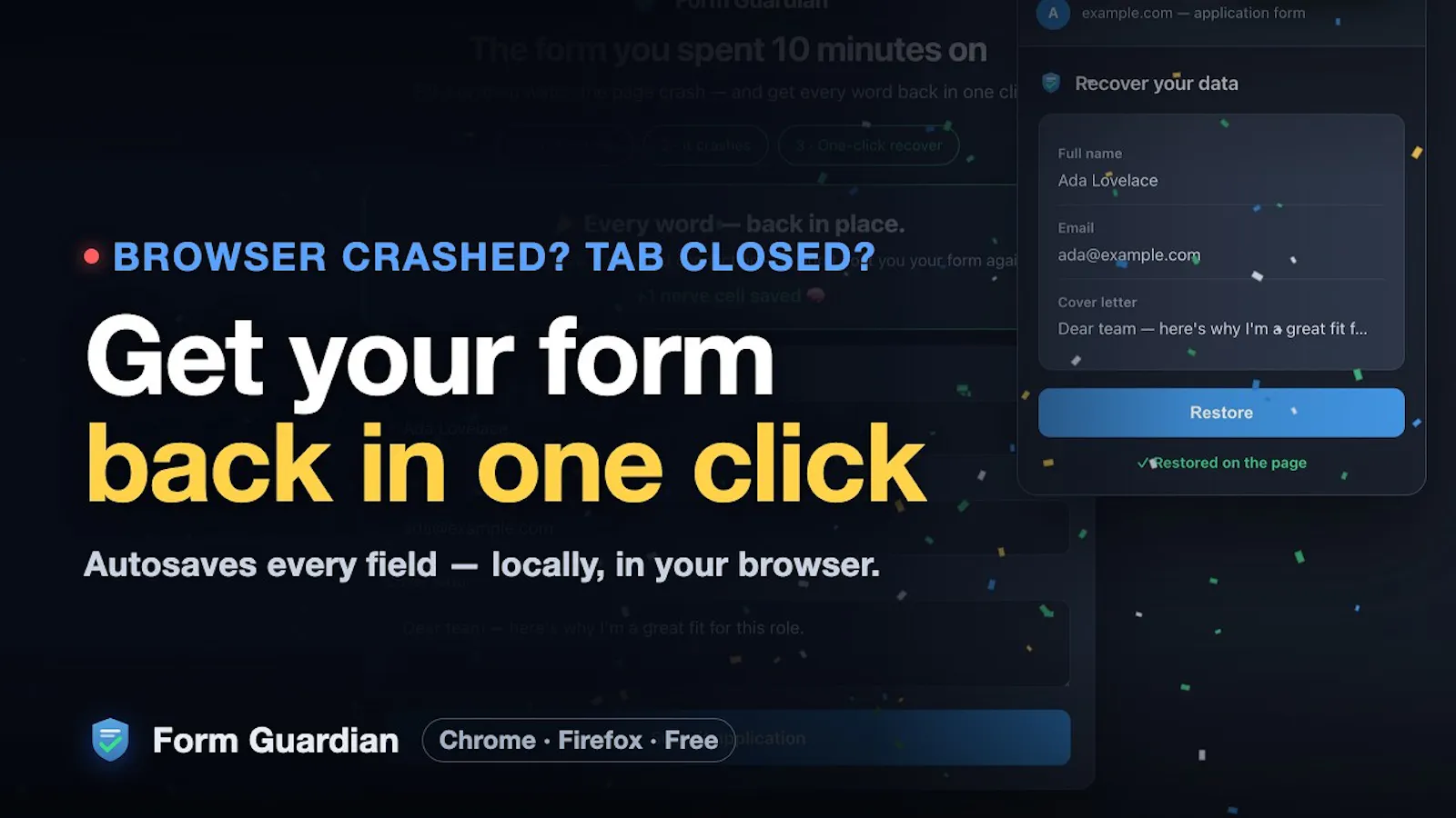 Form Guardian screenshot 1 (video preview)