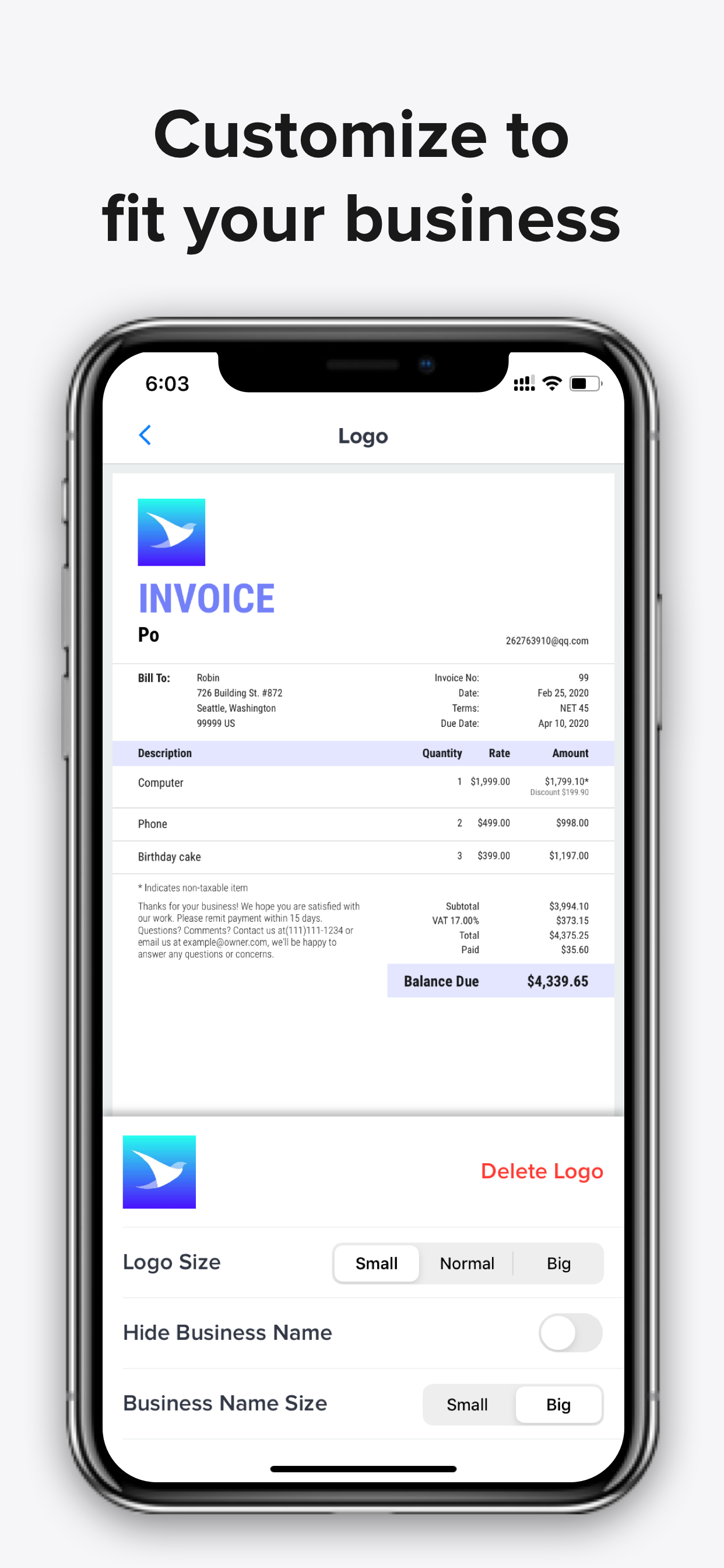 Swift Invoice gallery image