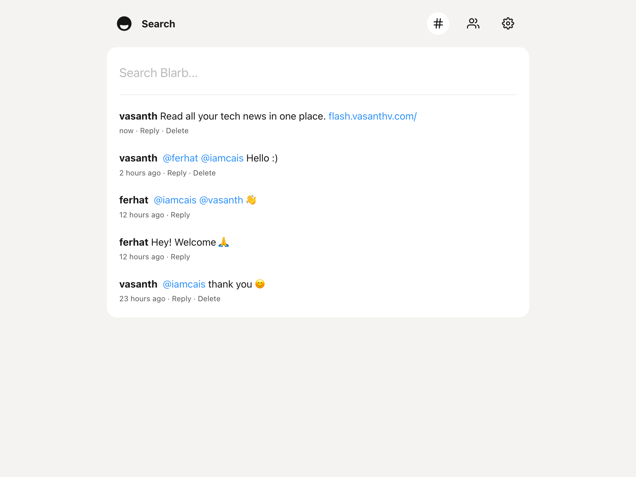 Blarb 2.0 - フィルタリングされていない共有のための短命の微小ブログメディア3