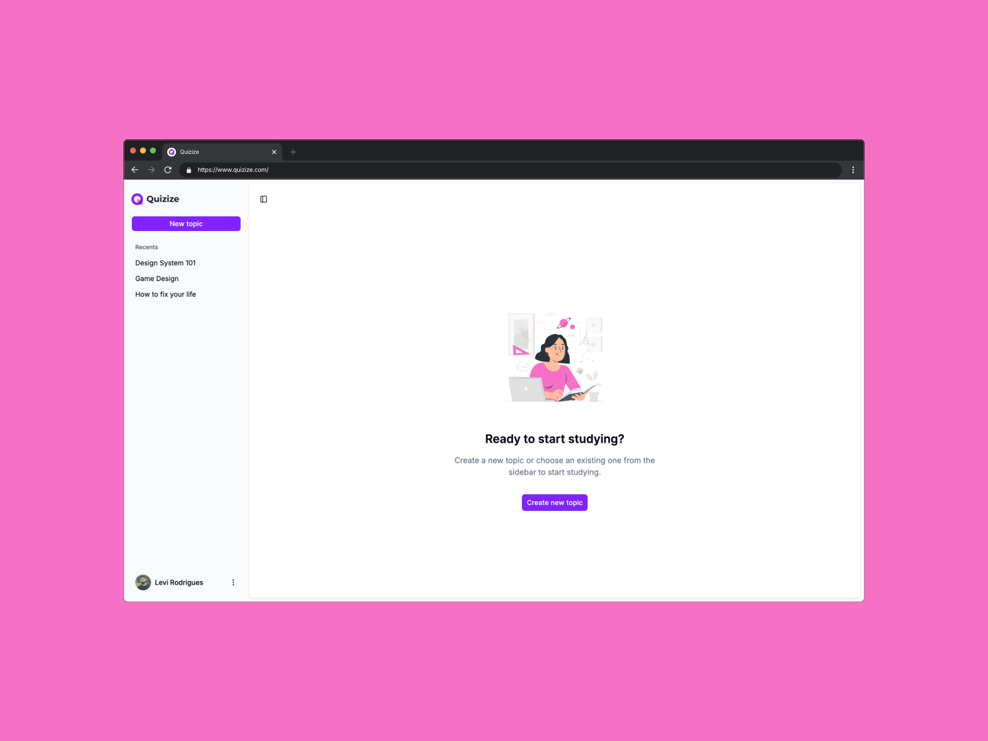 Quizize - Main product screenshot demonstrating key features and user interface