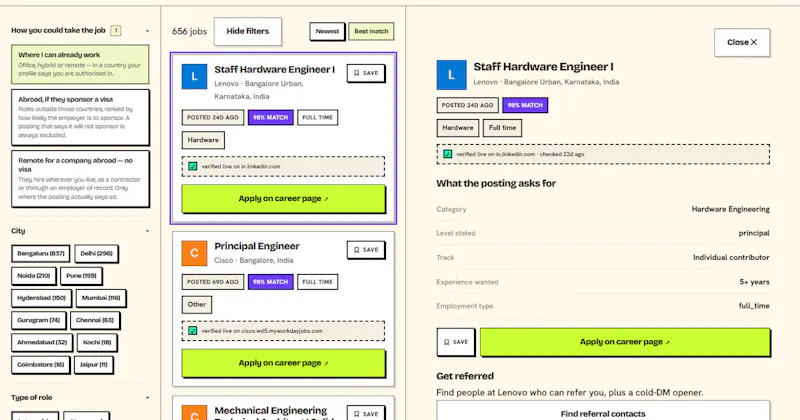Employed screenshot 1