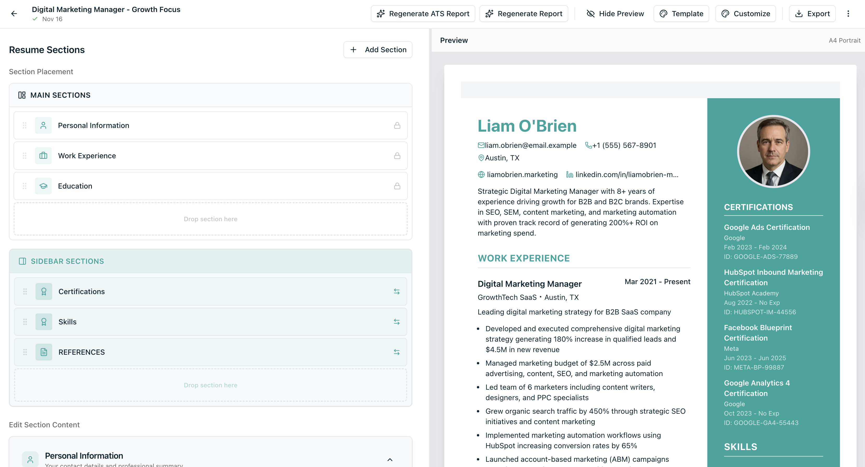 SimpleCVBuilder gallery image