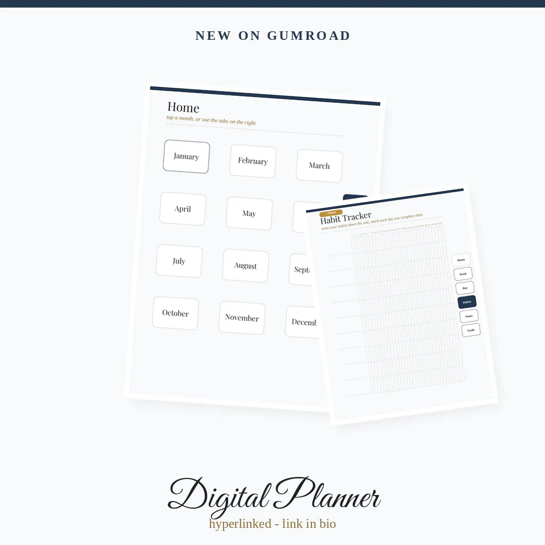 Hyperlinked Digital Planner