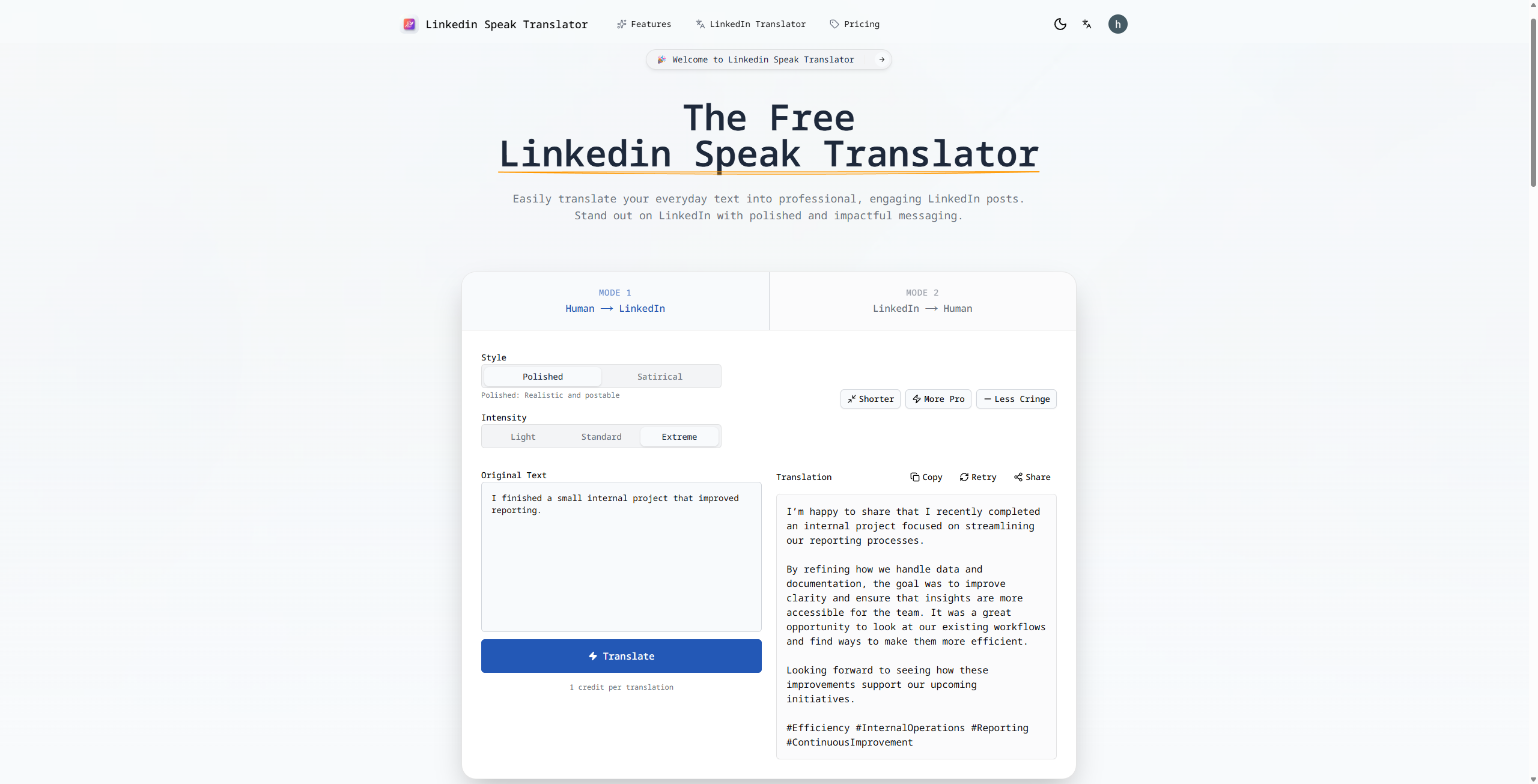 Linkedin Speak Translator gallery image