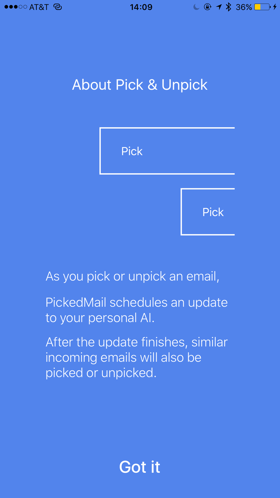 PickedMail - Inbox that learns Image