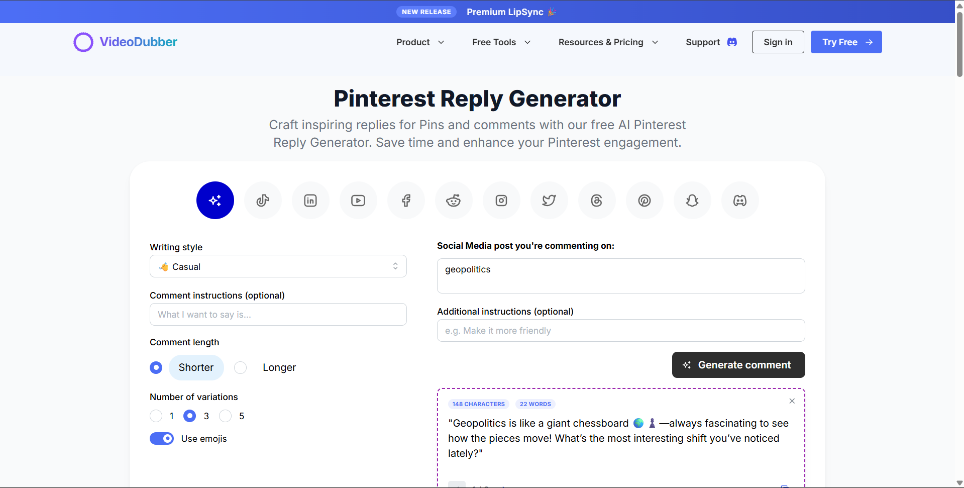 AI Pinterest Reply Generator media 3