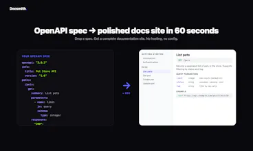 Docsmith — AI API Docs in 60 Seconds gallery image
