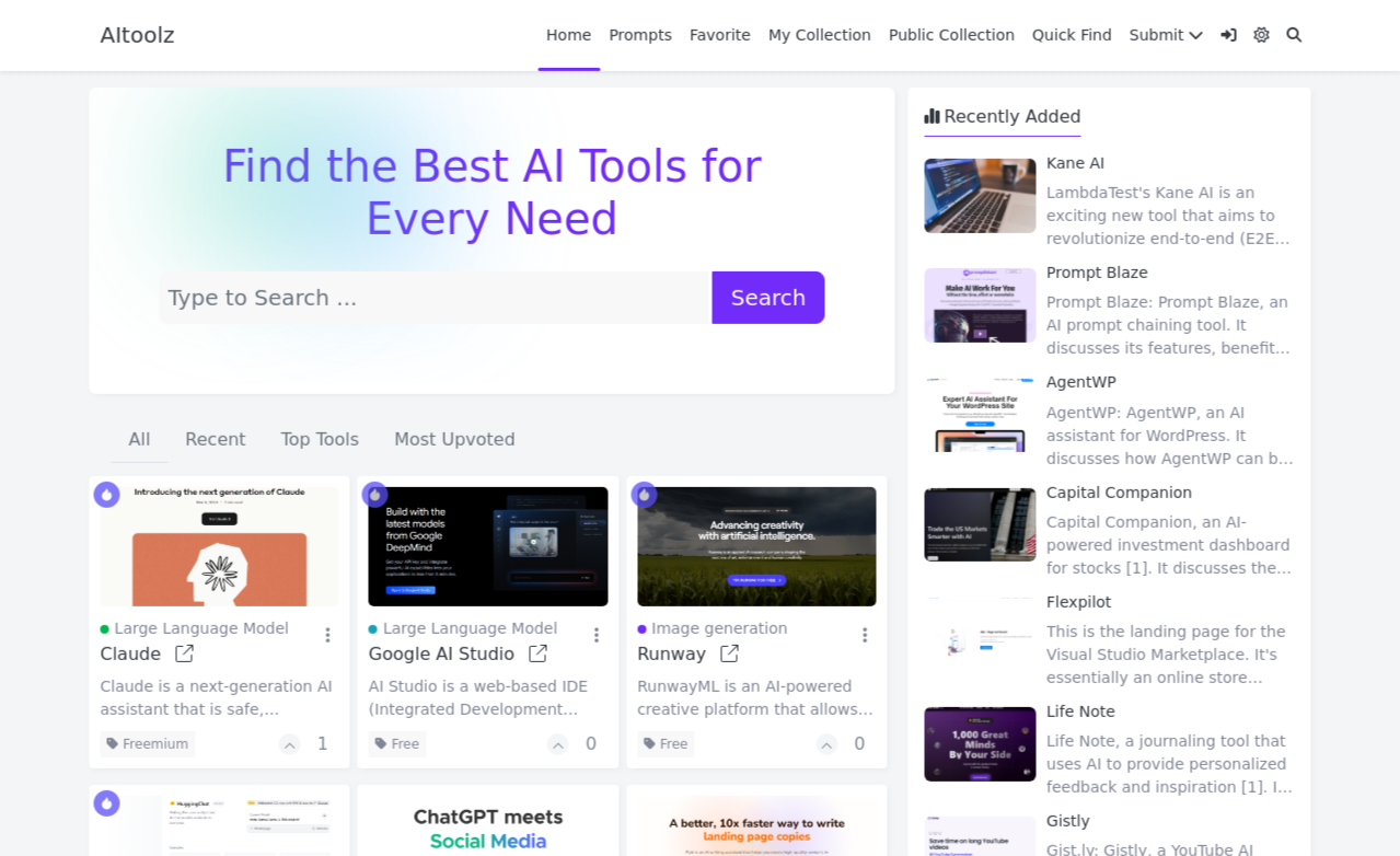 AI Toolz - Trova gli strumenti AI per ogni esigenza - Strumenti AI, migliori alternative e collezioni media 3