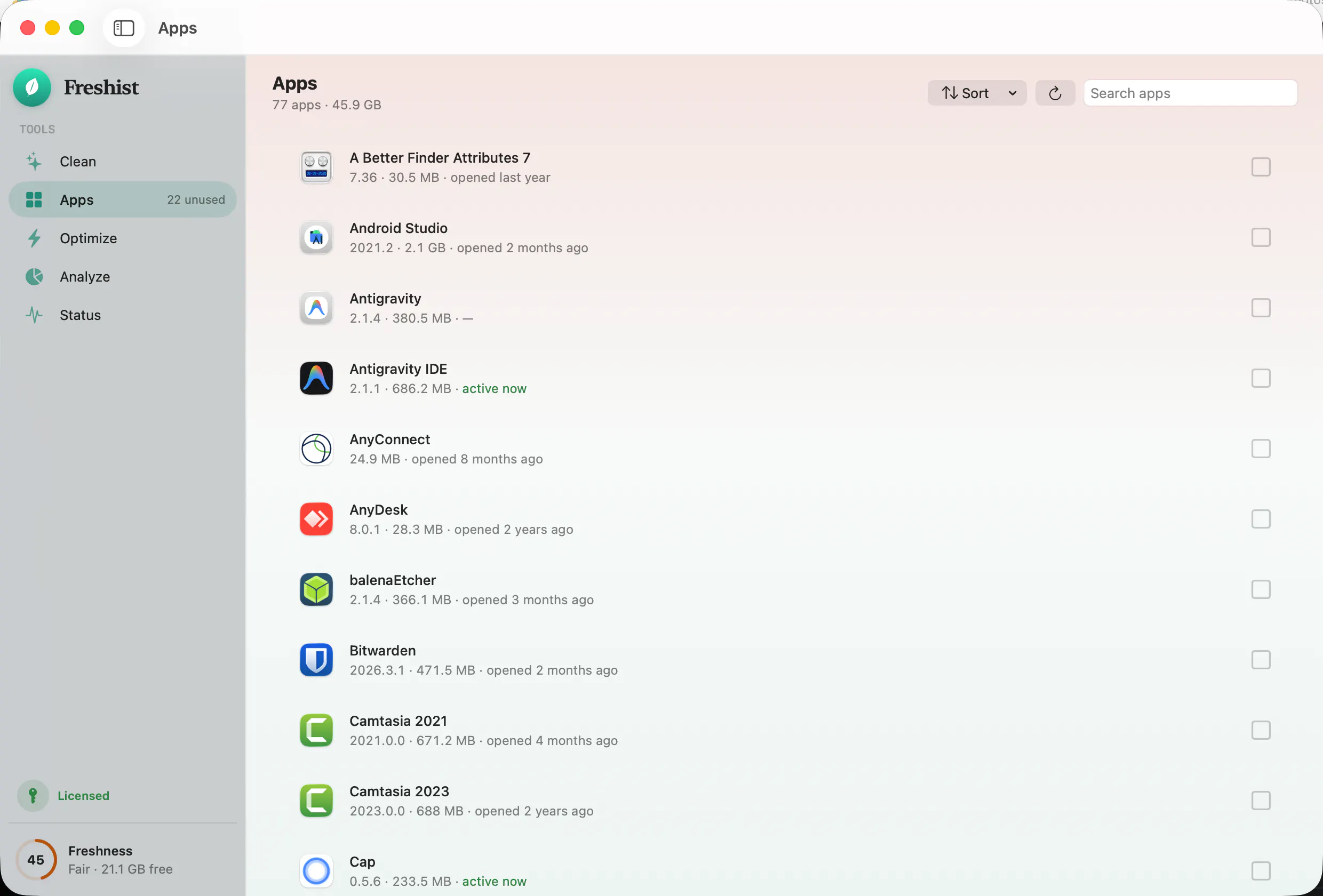 Freshist screenshot 2