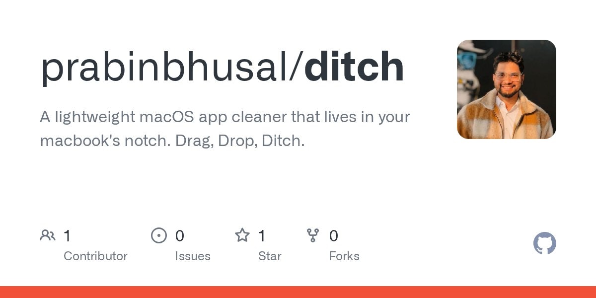 Ditch: App cleaner that lives in your MacBook’s notch. | Product Hunt
