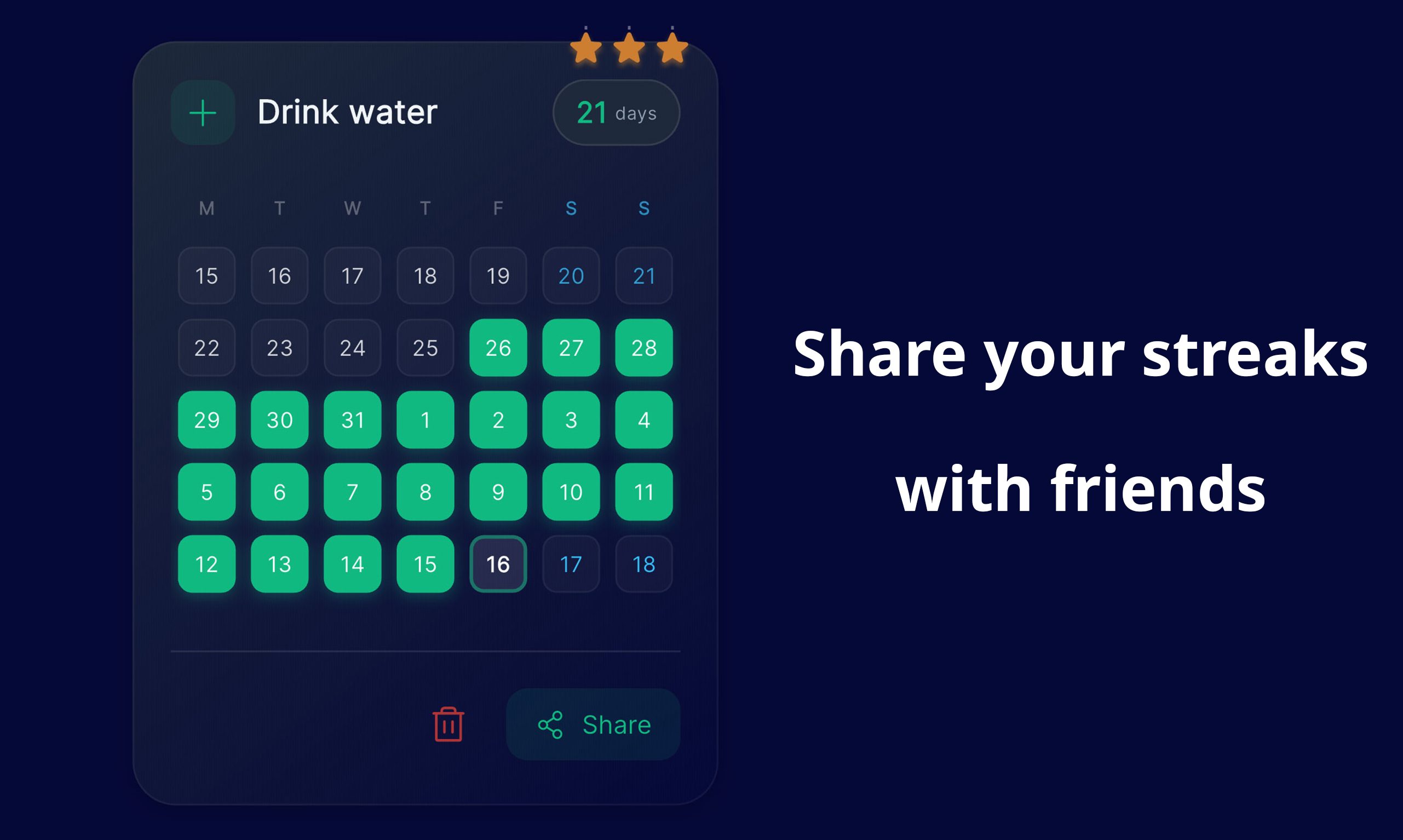 Shift: Streaks that Stick - Screenshot 2 showing product features and functionality