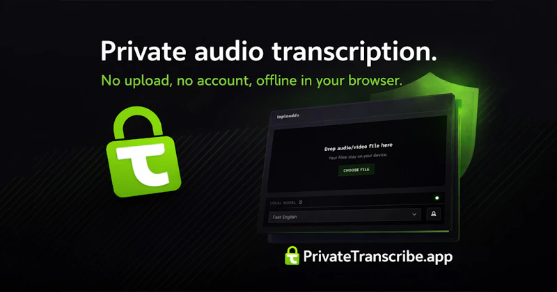 PrivateTranscribe.app screenshot 1
