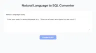 Natural Language to SQL