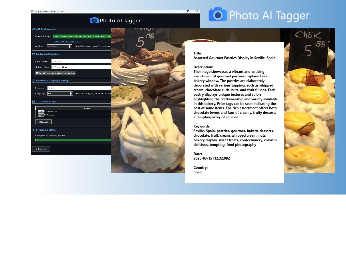 Média Photo AI Tagger – Une IA qui marque les photos - Métadonnées intelligentes et multilingues pour les photographes et les créateurs. 1