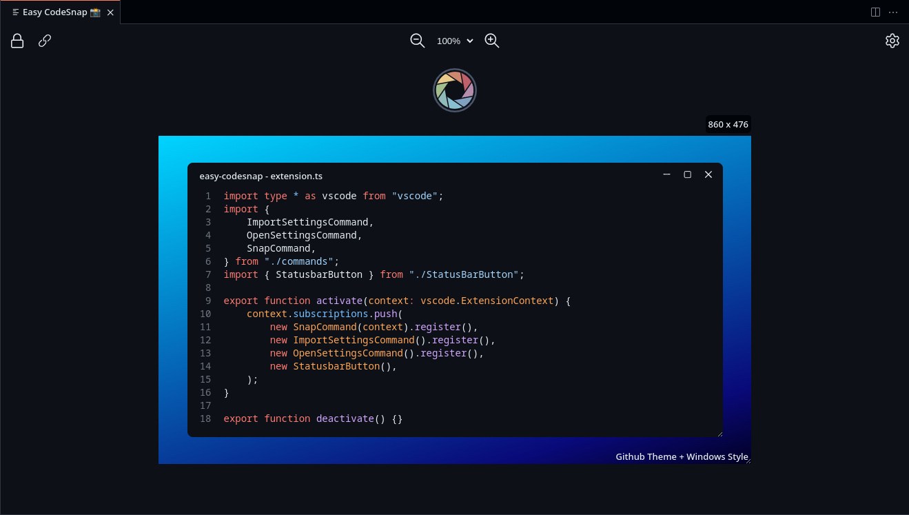 Easy CodeSnap gallery image