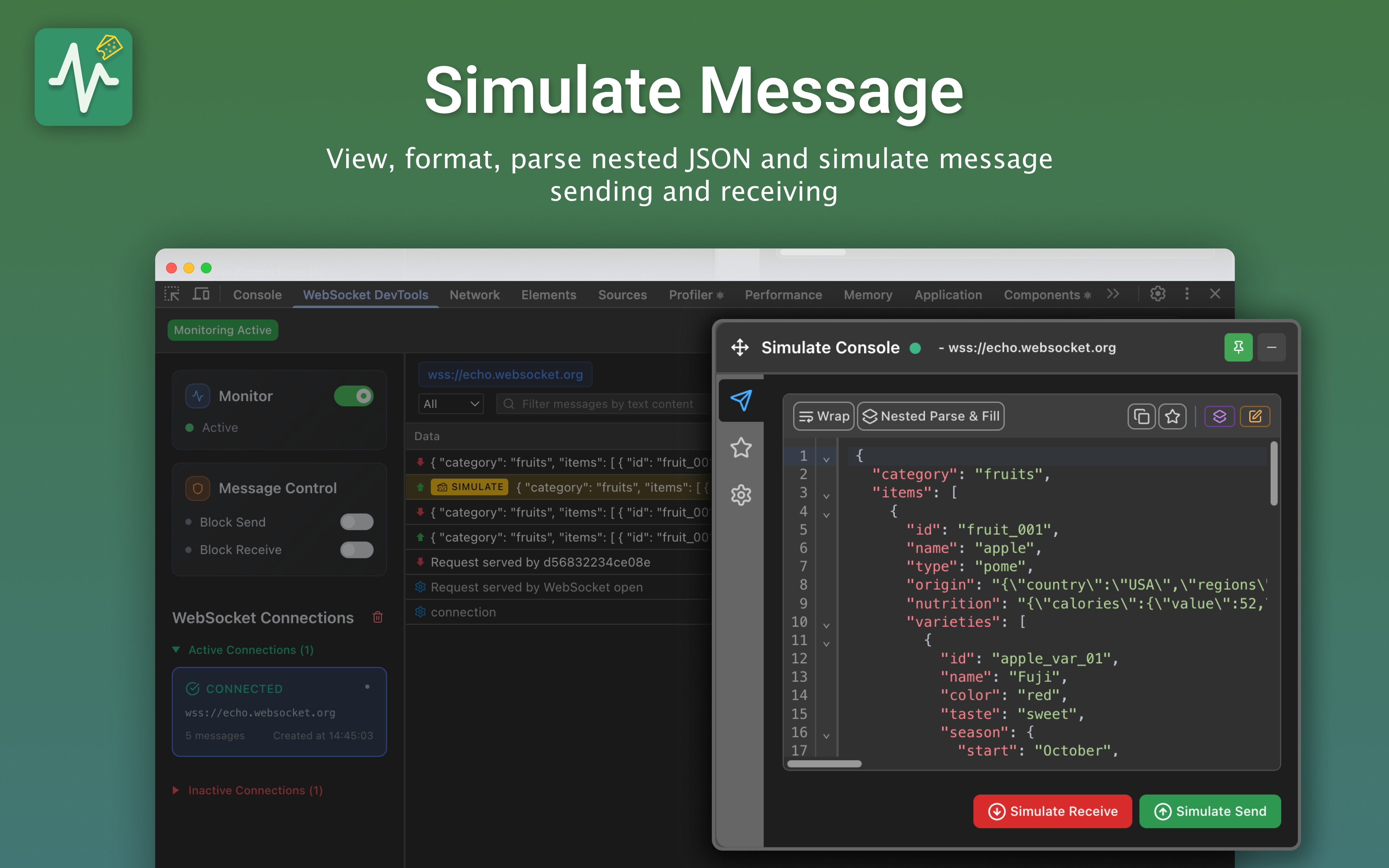 WebSocket Devtools - Proxy, simular, bloquear mensajes en el tráfico de WebSocket media 2