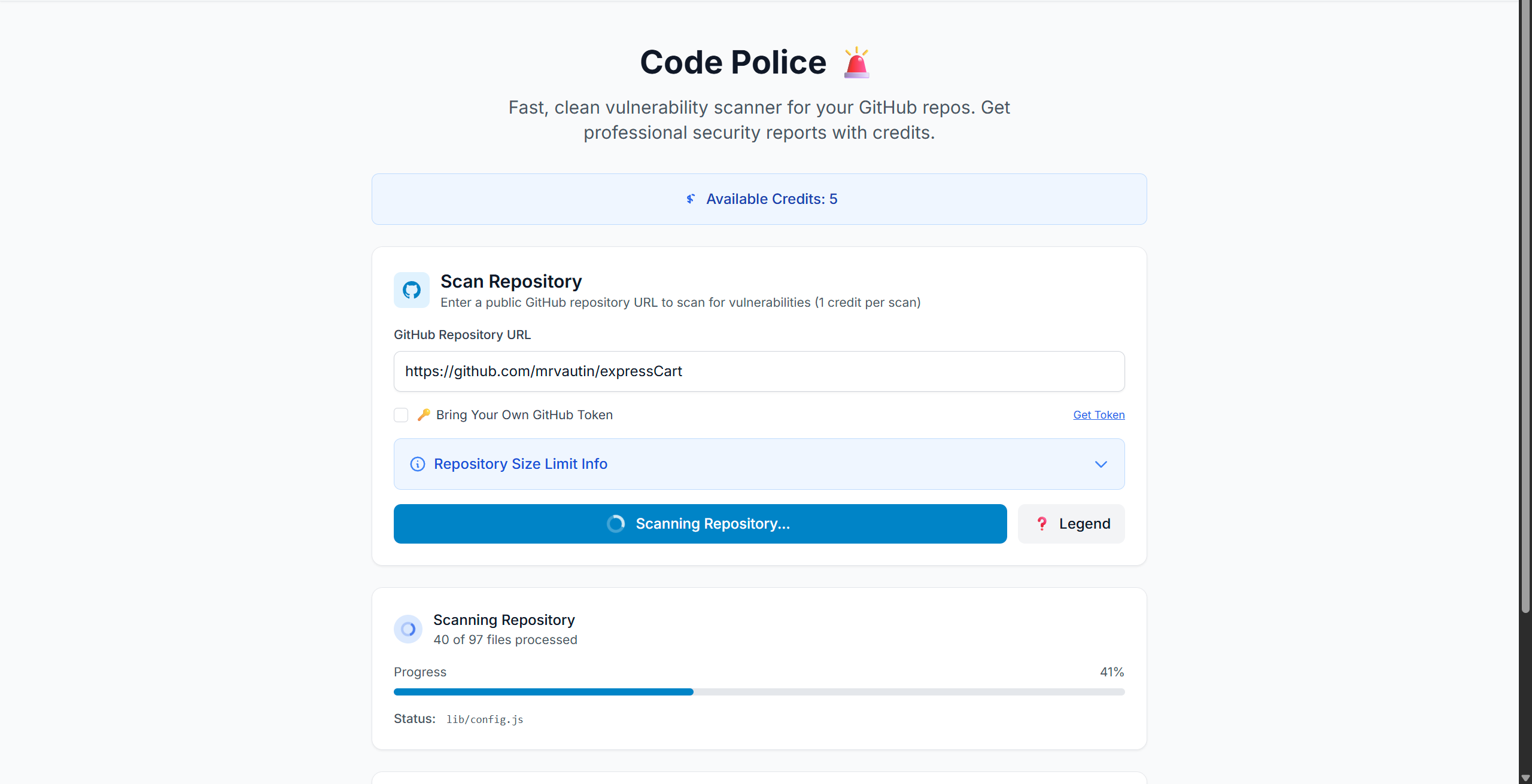 코드 경찰 - GitHub Repo의 간단한 취약성 검출기 미디어 4