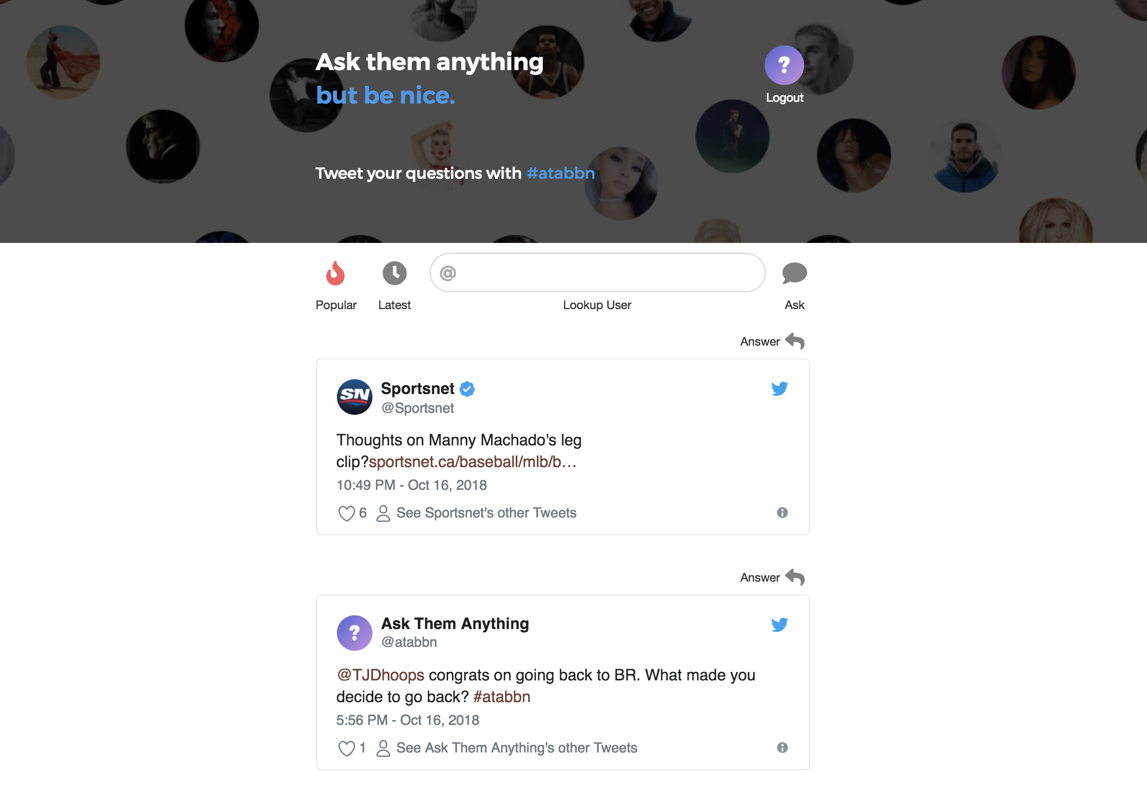 Ask them anything, but be nice. gallery image