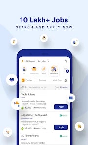 Mídia 3 de App de busca de emprego de foguete - Rocket App é um aplicativo de busca de emprego na Índia