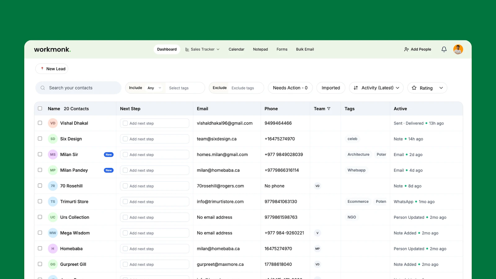 Workmonk screenshot 1
