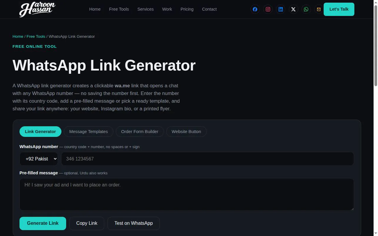 WhatsApp Link Generator gallery image