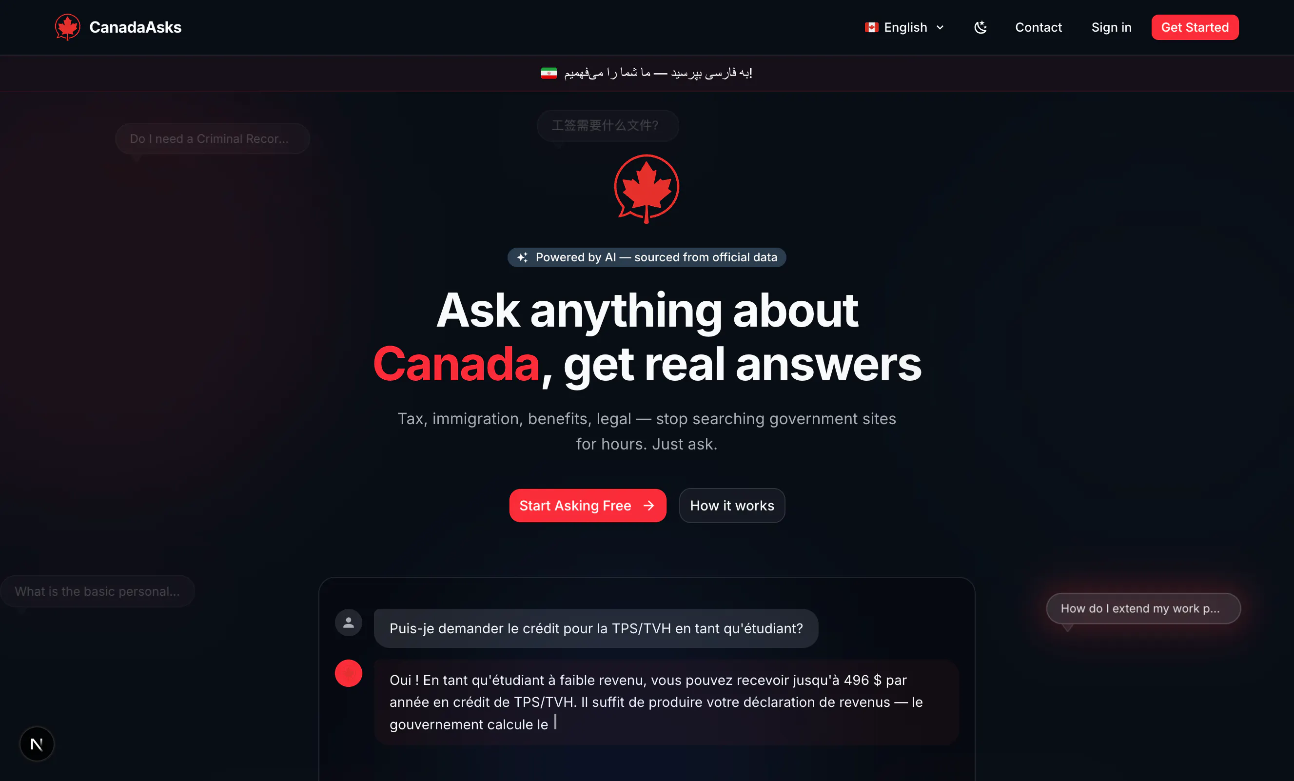 Banner del producto CanadaAsks