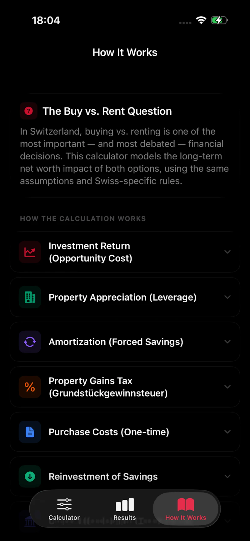 Buy vs Rent CH screenshot 4