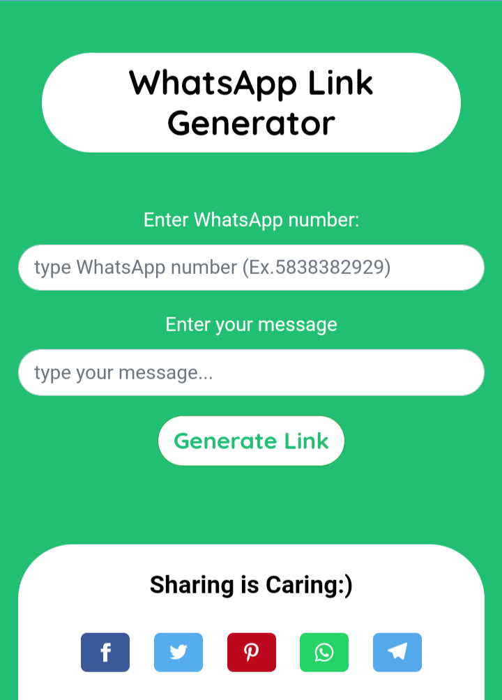 WhatsApp Link Generator tool by ApkMuz gallery image