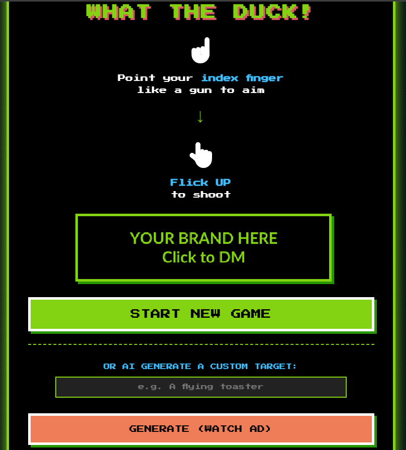 What The Duck!: Duck Hunt but with your finger and custom targets | Product Hunt