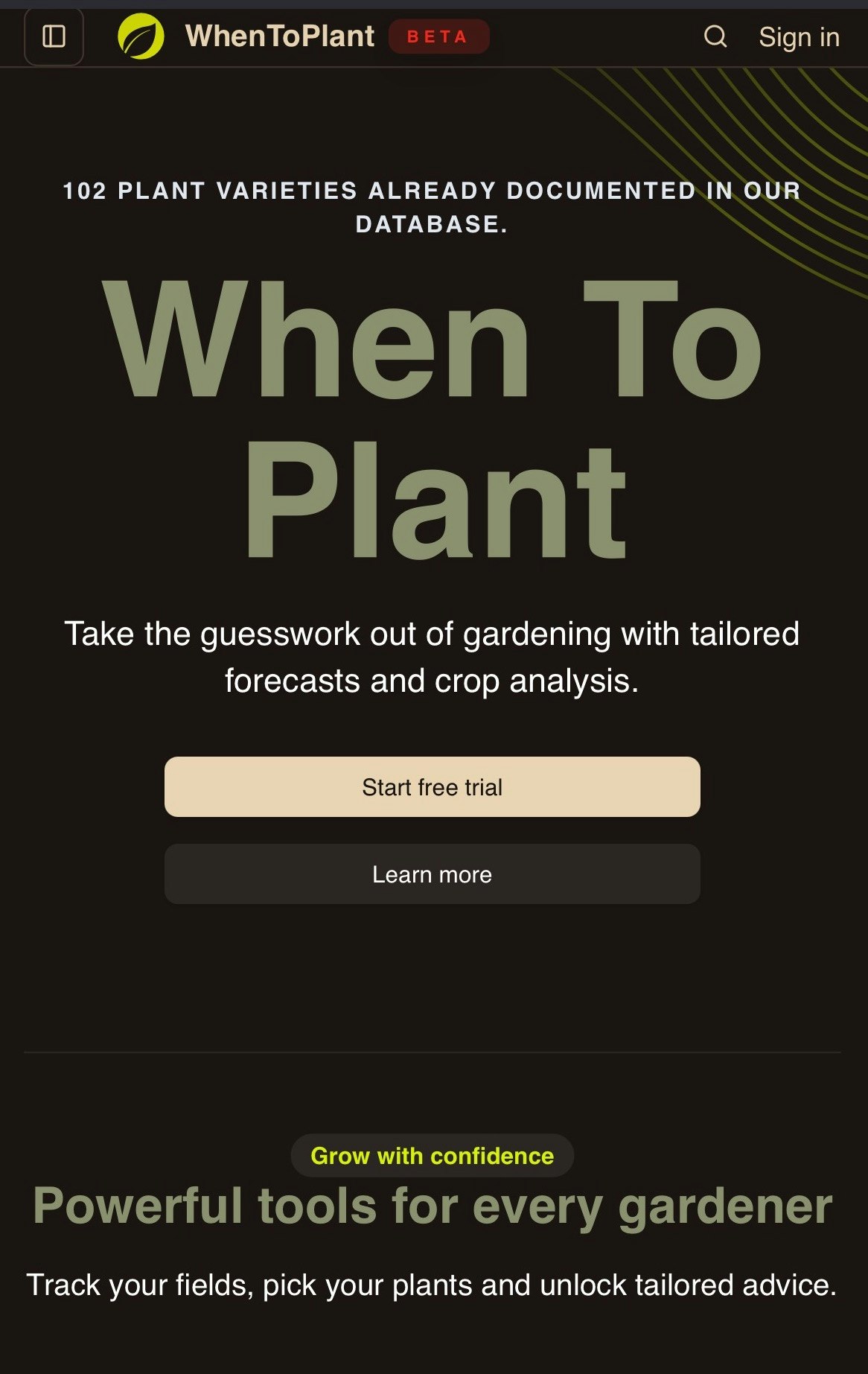 When-to-Plant.net — Data-Guided Growth. gallery image