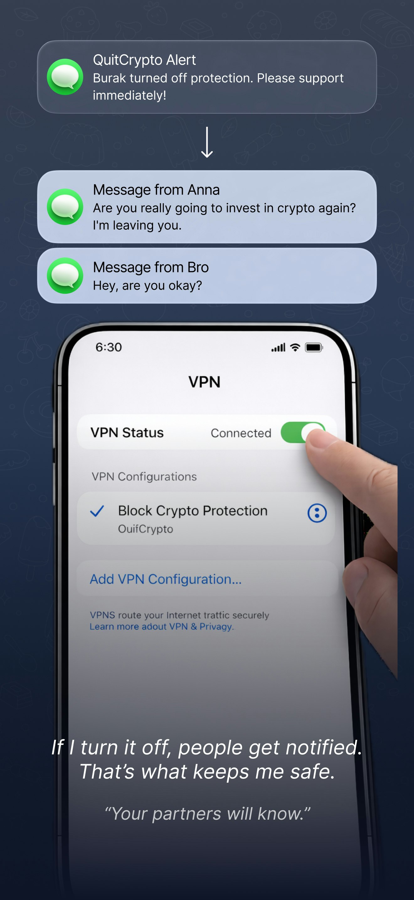QuitCrypto - Block Trading - Screenshot 3 showing product features and functionality