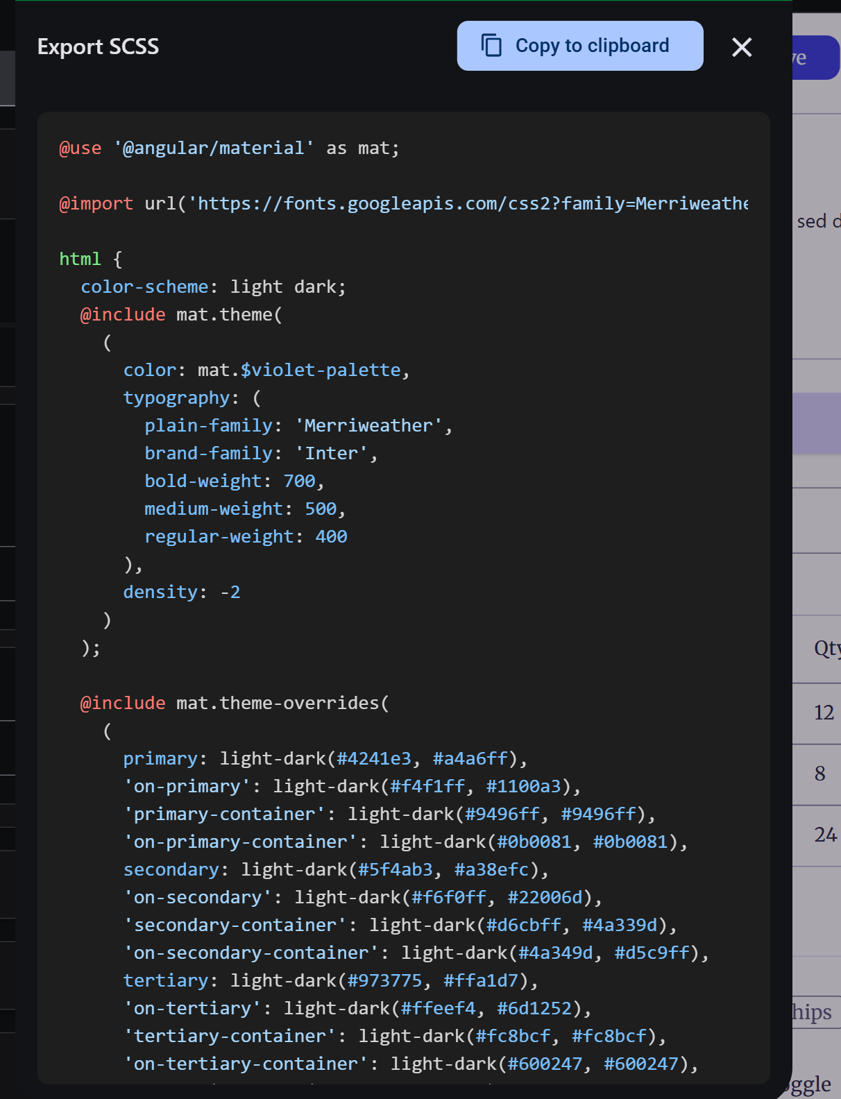 Angular Material Theme Builder gallery image