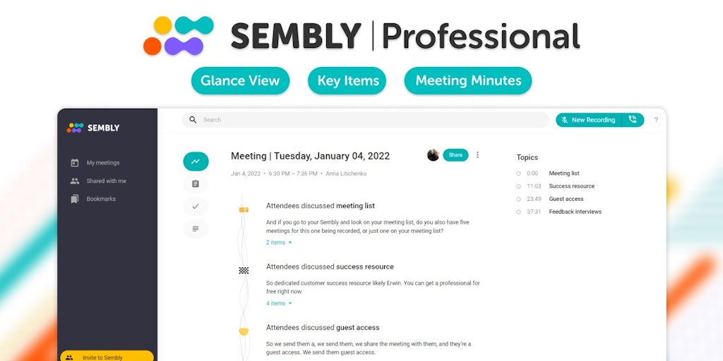 Sembly AI software | Meeting Platform - Software Resellers