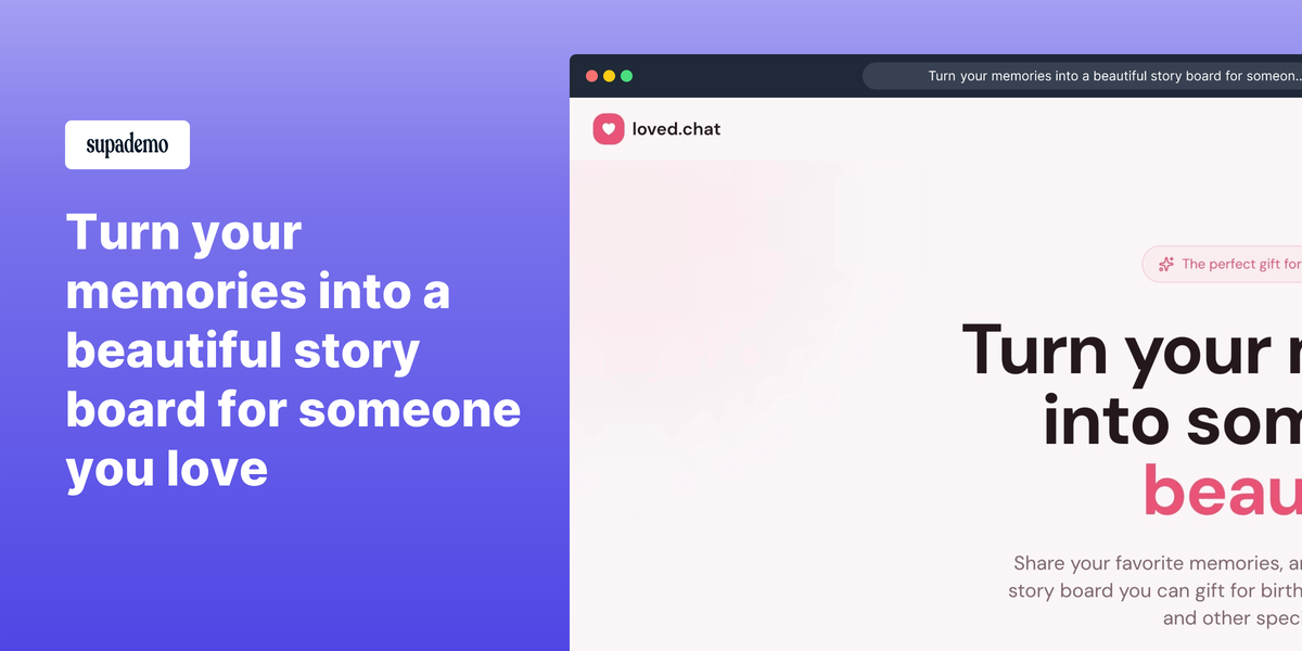 loved.chat - Main product screenshot demonstrating key features and user interface