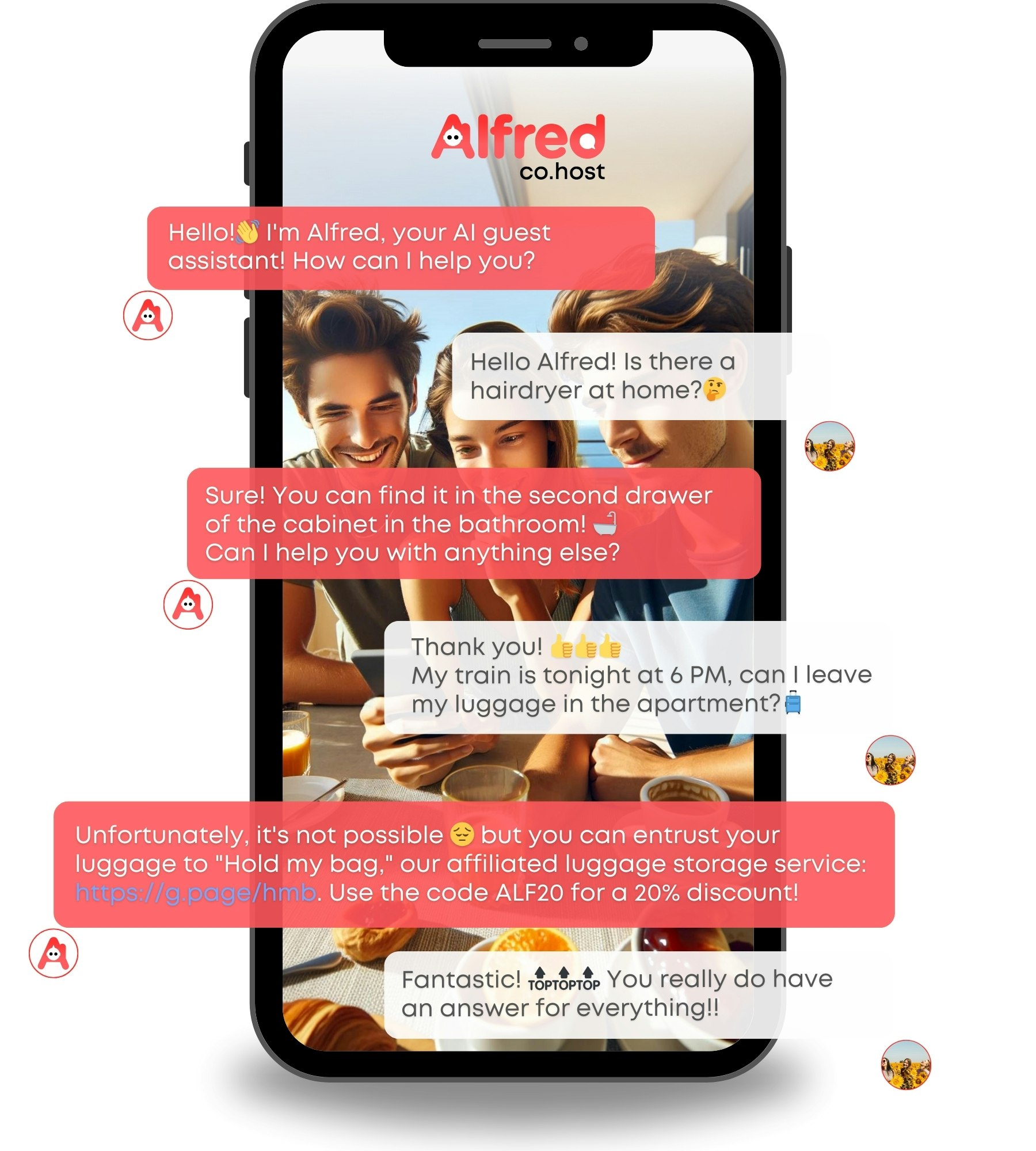 अल्फ्रेड आतिथ्य एआई - अल्फ्रेड: होटल, बीएनबी, वेकेशन रेंटल के लिए सबसे अच्छा एआई चैटबॉट मीडिया 3