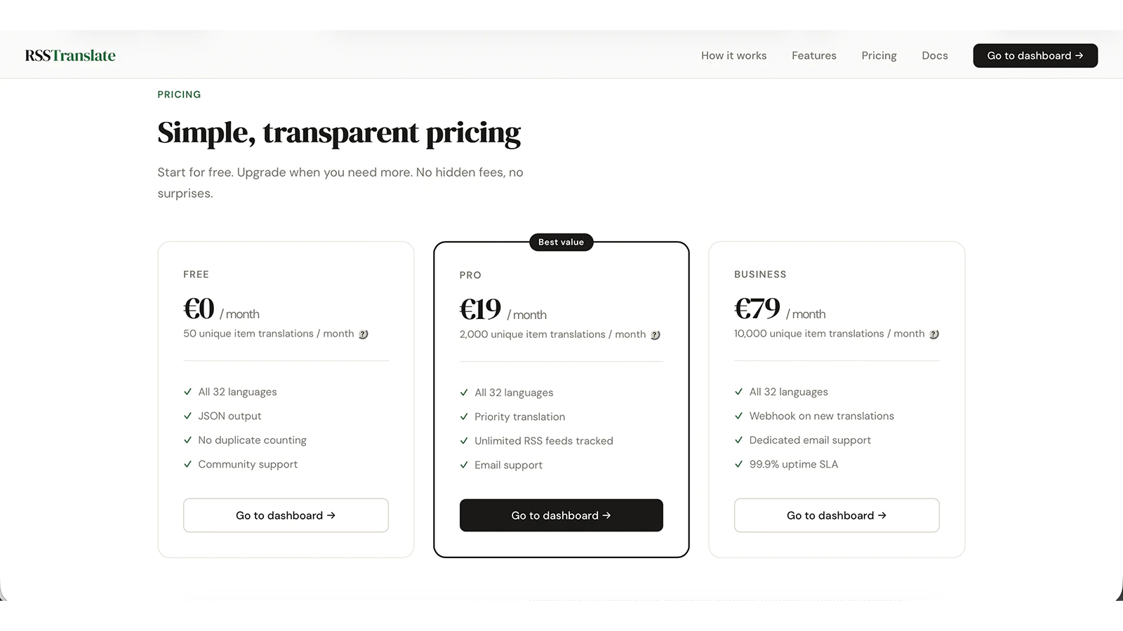 RSSTranslate screenshot 1