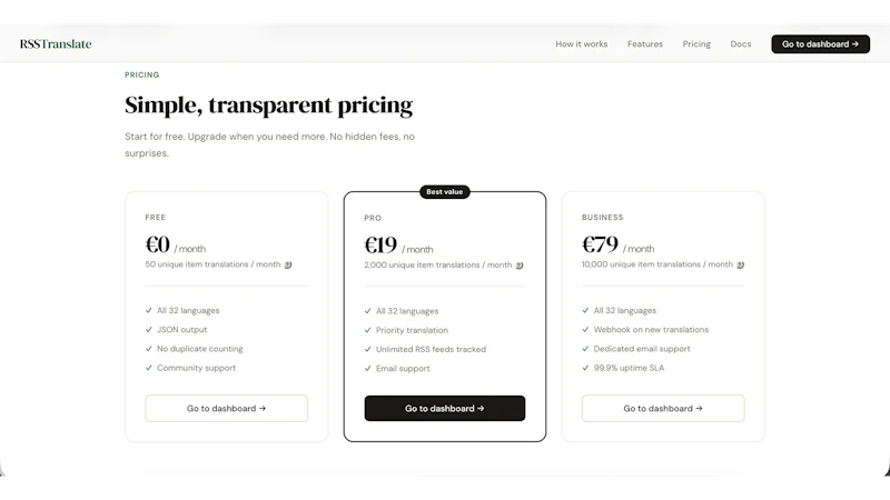 RSSTranslate screenshot 1