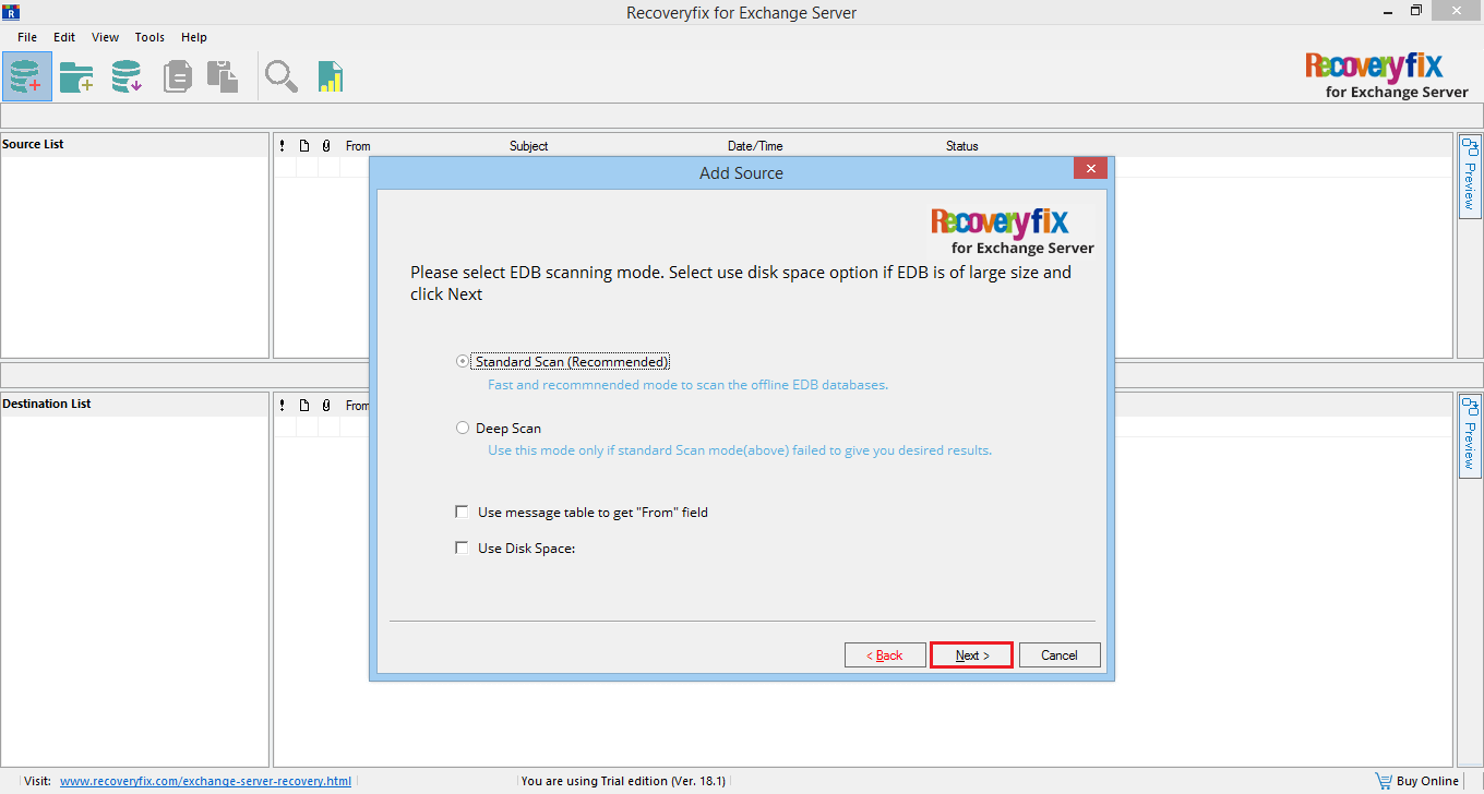 Media Pemulihanfix untuk pelayan pertukaran - Exchange Server Recovery oleh RecoveryFix 4