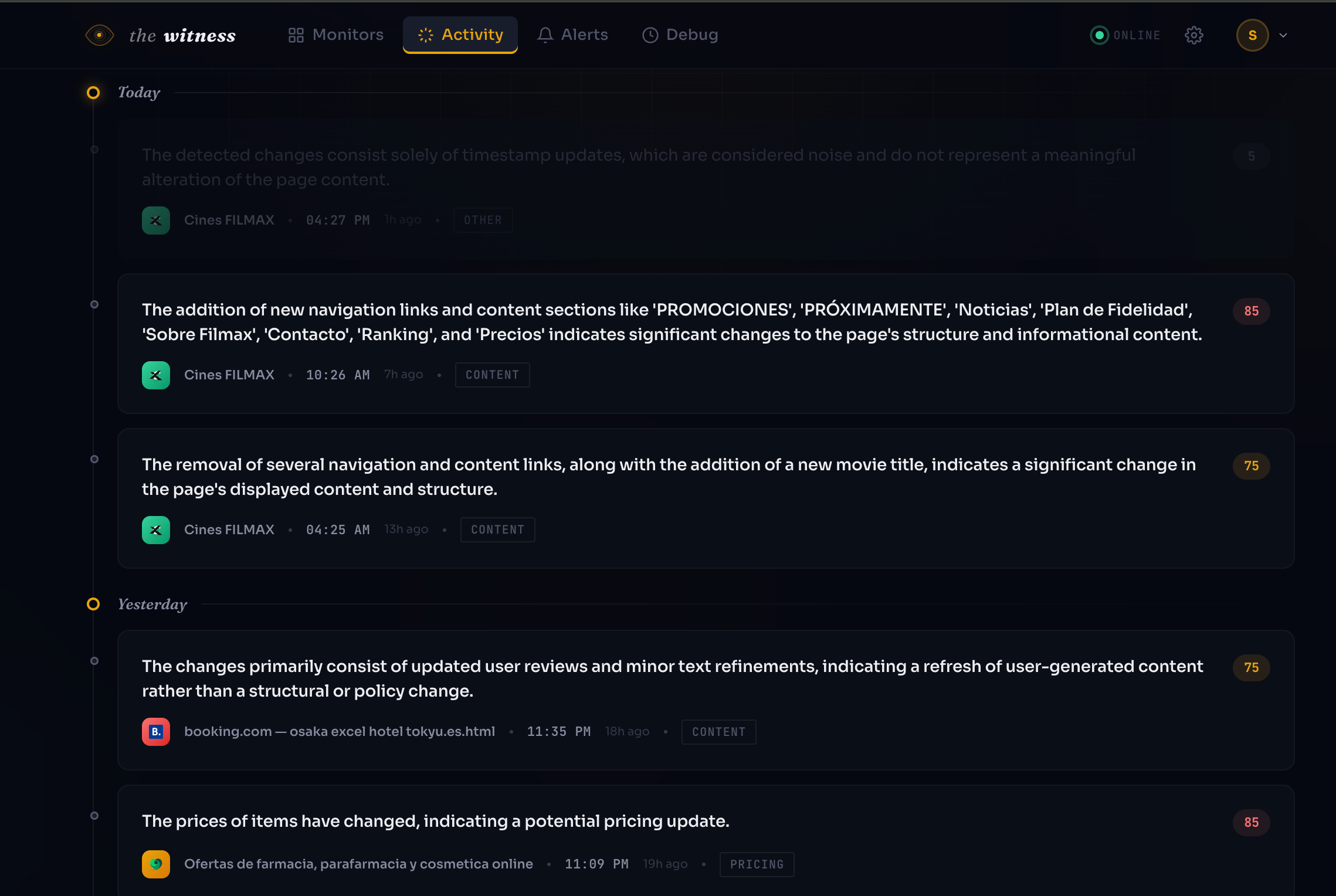 The Witness - Screenshot 4 showing product features and functionality