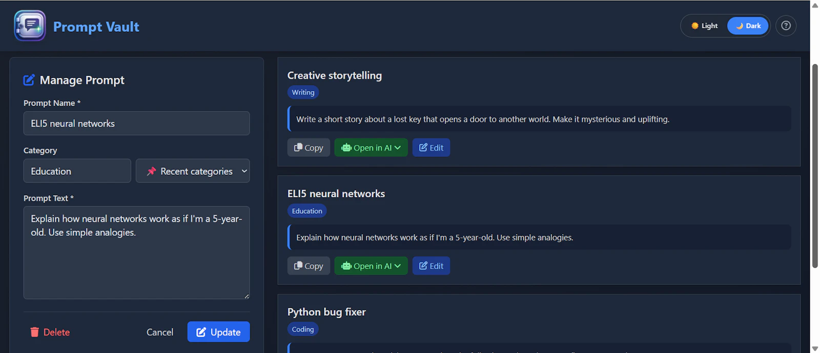 Prompt Vault screenshot 4