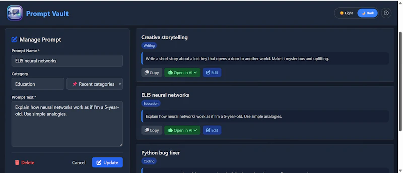 Prompt Vault screenshot 4