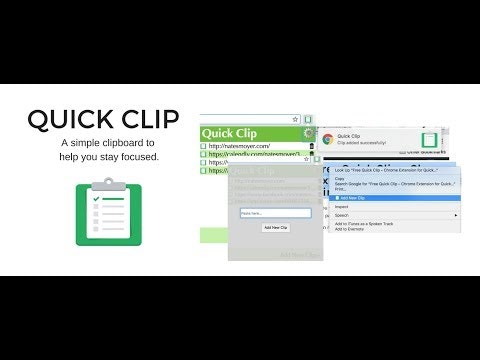 Quick Clip - a copy and paste clipboard Chrome Extension gallery image