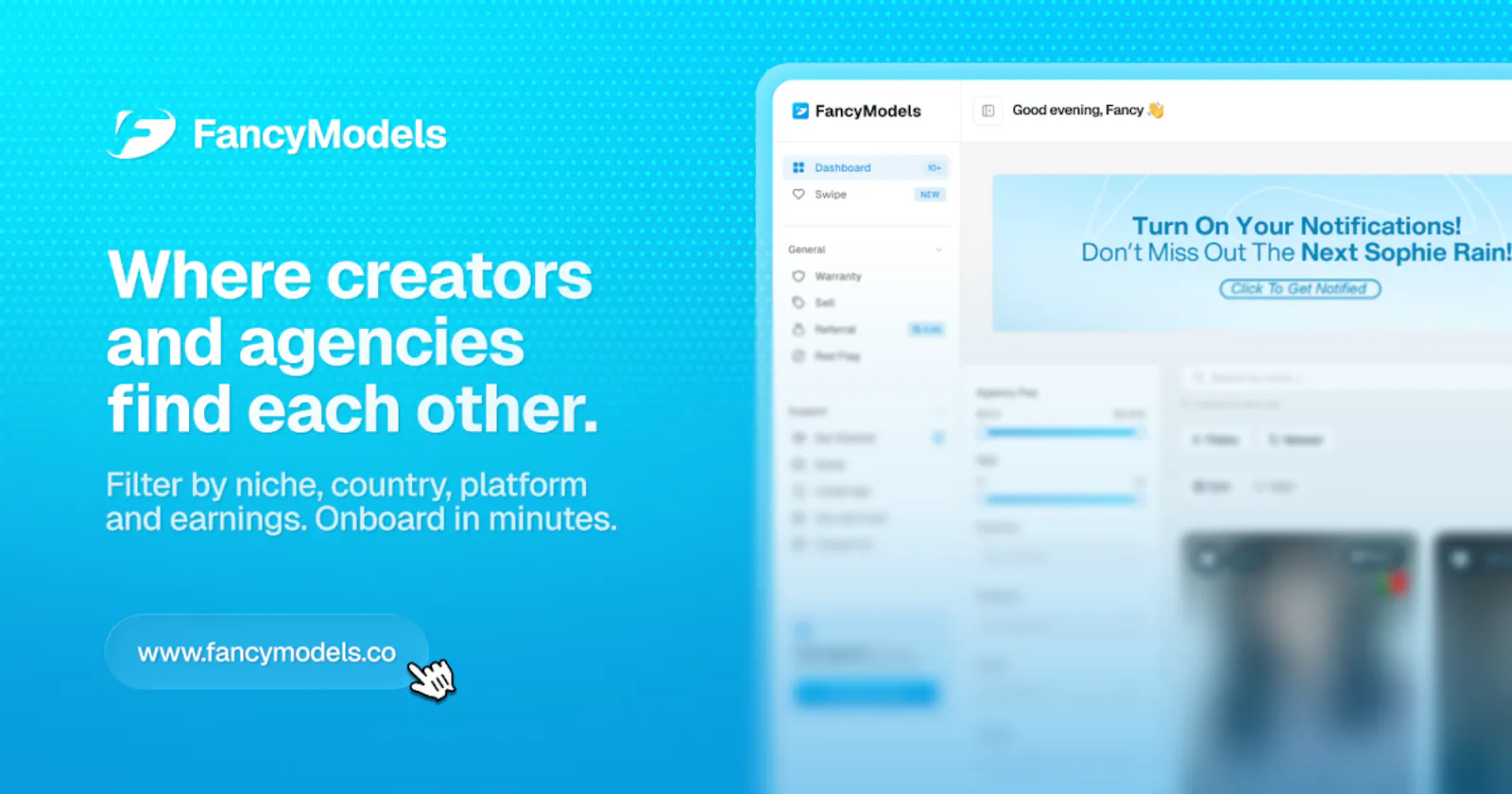 FancyModels - #1 OF Acquisition Platform screenshot 1