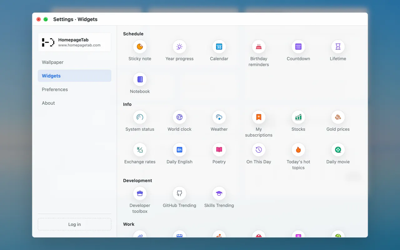 HomepageTab New Tab gallery image